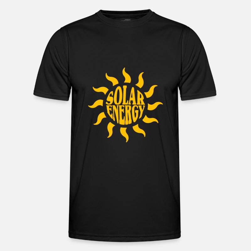 Solarenergie - Männer Funktions-T-Shirt - Schwarz
