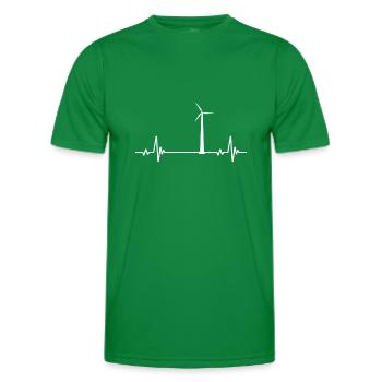 Éolienne Herzschlag - T-shirt sport Homme - vert - Devant - AI Model Male 178 dark (178cm)