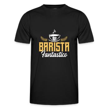 Barista - Männer Funktions-T-Shirt - Schwarz - Vorne - AI Model Male 178 dark (178cm)