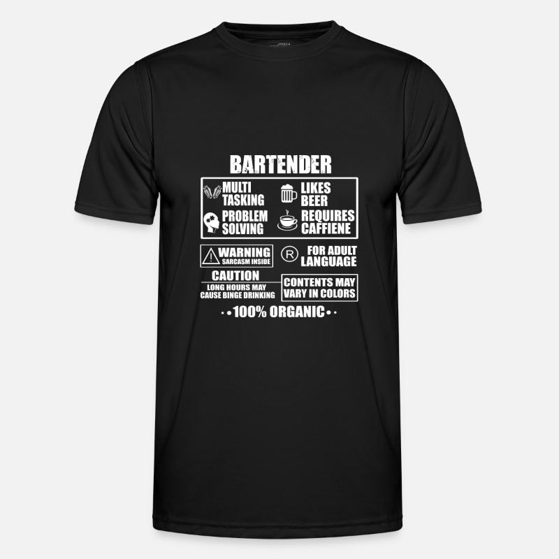 Bartender - Männer Funktions-T-Shirt - Schwarz