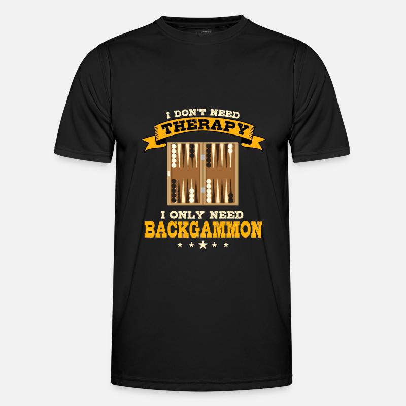 Backgammon Therapy - Men's Functional T-Shirt - black