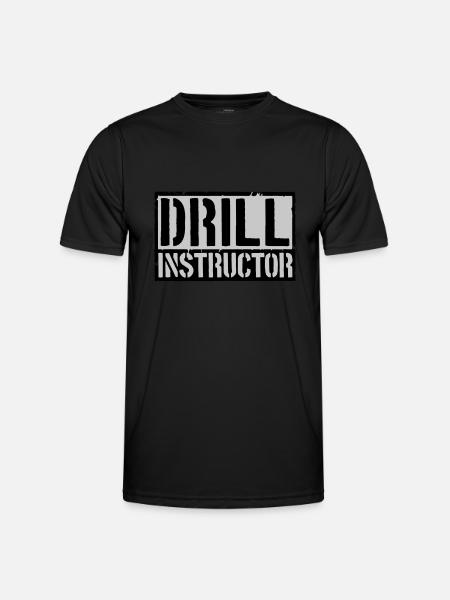 Schild Drill Instructor - Männer Funktions-T-Shirt - Schwarz
