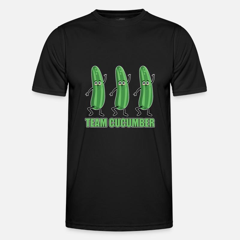 Team Gurke - Männer Funktions-T-Shirt - Schwarz