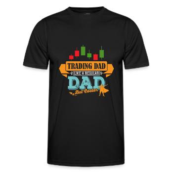 Trader Vater cooler Papa - Männer Funktions-T-Shirt - Schwarz - Vorne - AI Model Male 178 dark (178cm)