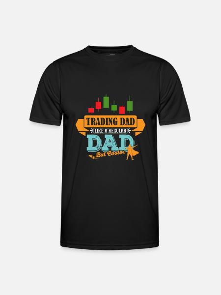 Trader Vater cooler Papa - Männer Funktions-T-Shirt - Schwarz