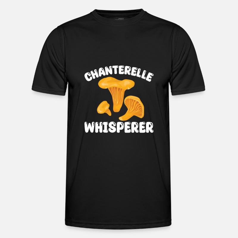 Pfifferling Flüsterer - Männer Funktions-T-Shirt - Schwarz