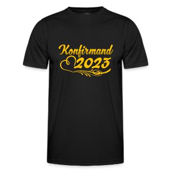Konfirmation 2023 Konfirmand - Männer Funktions-T-Shirt - Schwarz - Vorne - AI Model Male 178 dark (178cm)