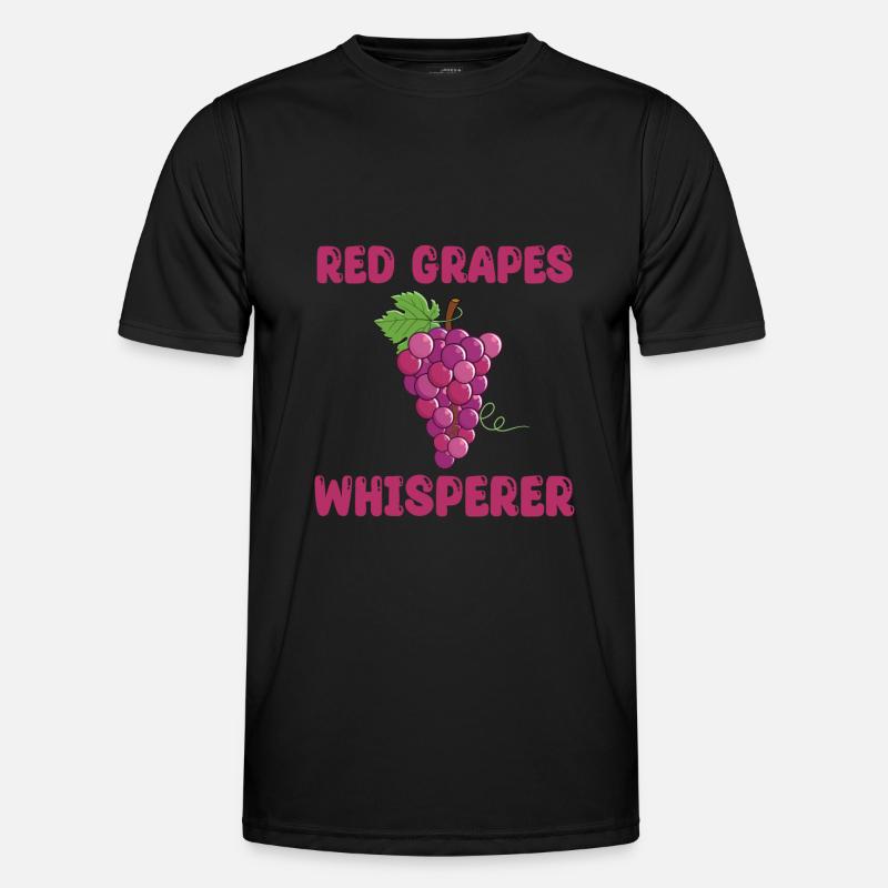 Red Grape Whisperer - Men's Functional T-Shirt - black