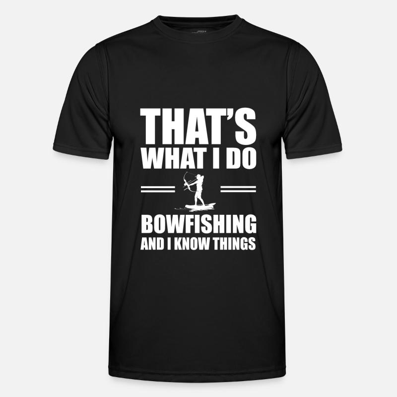 Bogenfischen - Männer Funktions-T-Shirt - Schwarz