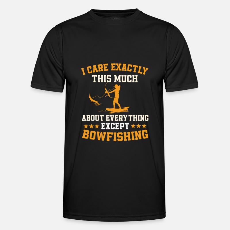 Bogenfischen Spruch - Männer Funktions-T-Shirt - Schwarz