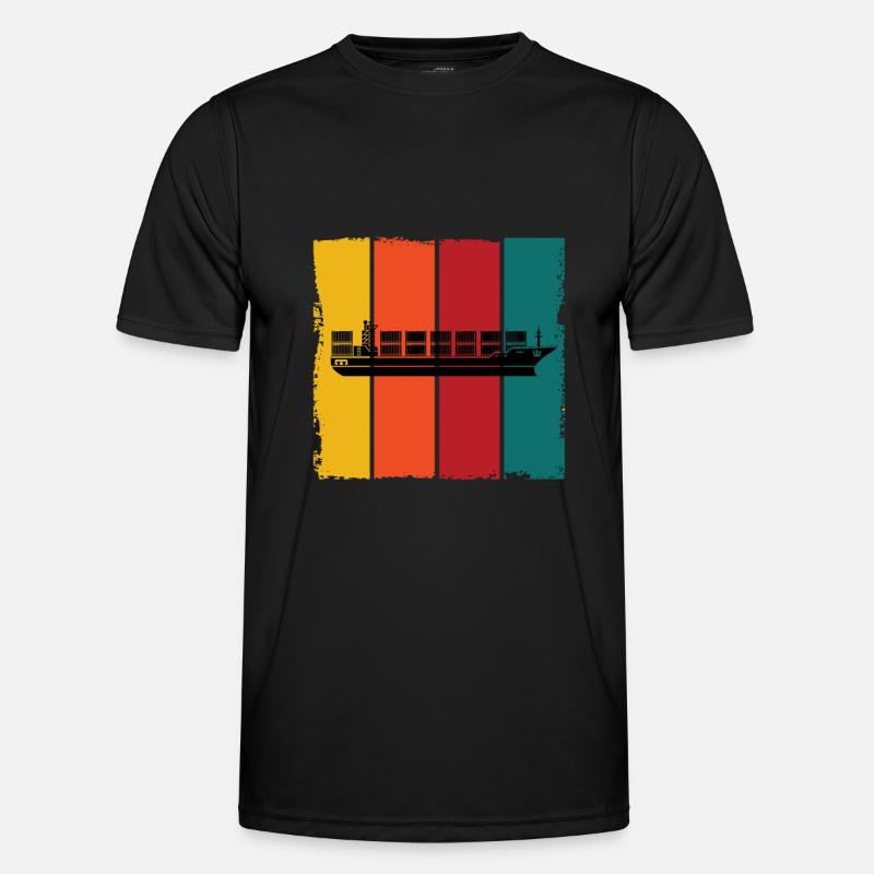 Container ship - Men's Functional T-Shirt - black