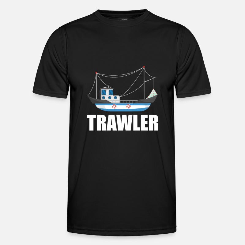 Fischkutter - Männer Funktions-T-Shirt - Schwarz