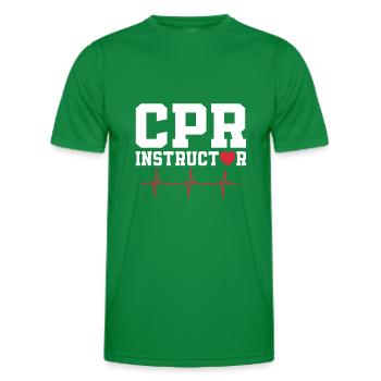 Cpr instructors - Men's Functional T-Shirt - kelly green - Front - AI Model Male 178 dark (178cm)