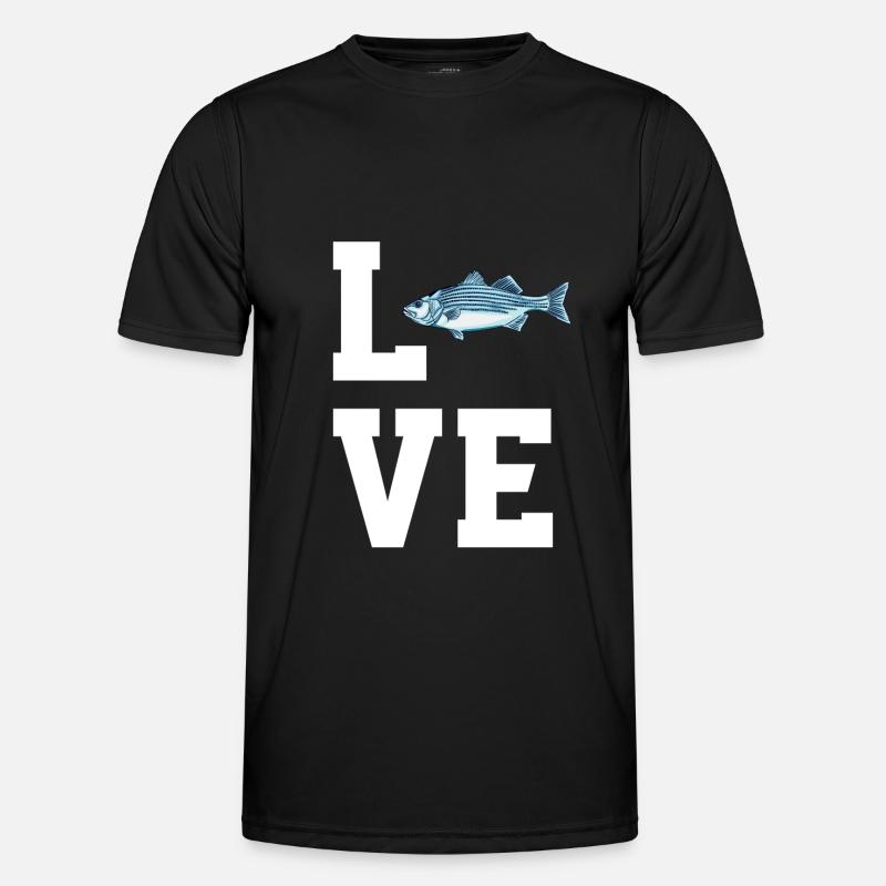 Dear Striped Perch - Men's Functional T-Shirt - black