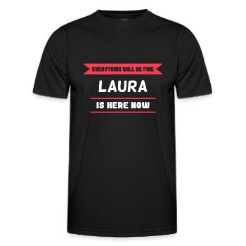 Laura Name Saying für stolze Lauras - Männer Funktions-T-Shirt - Schwarz - Vorne - AI Model Male 178 dark (178cm)