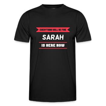 Sarah Name Spruch für stolze Sarahs - Männer Funktions-T-Shirt - Schwarz - Vorne - AI Model Male 178 dark (178cm)