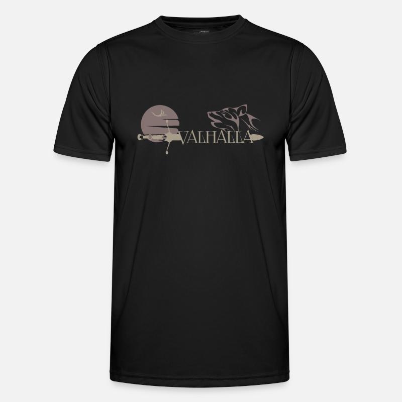 Valhalla - Winkinger - Wolf und Schwert Männer Funktions-T-Shirt