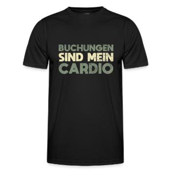Buchungen Sind Mein Cardio - Männer Funktions-T-Shirt - Schwarz - Vorne - AI Model Male 178 dark (178cm)