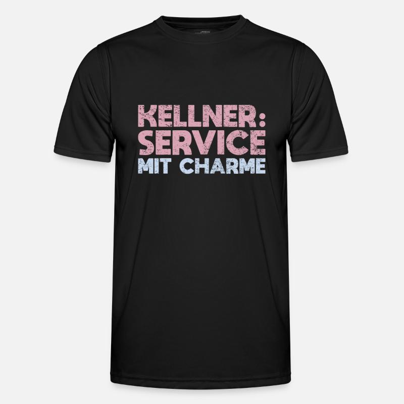 Kellner: Service Mit Charme Männer Funktions-T-Shirt