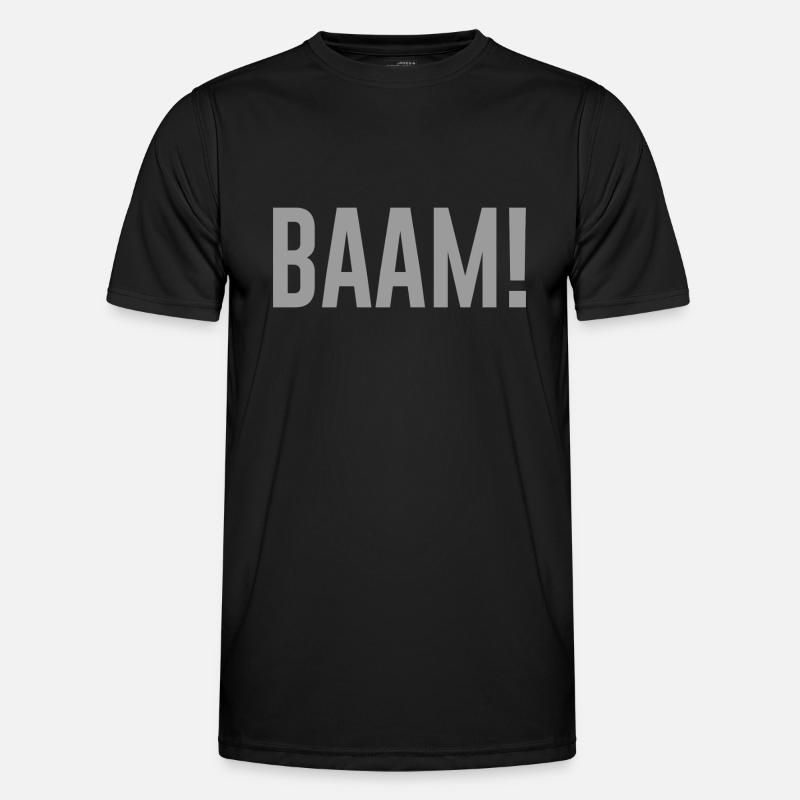 Baam Spruch Geschenk - Männer Funktions-T-Shirt - Schwarz