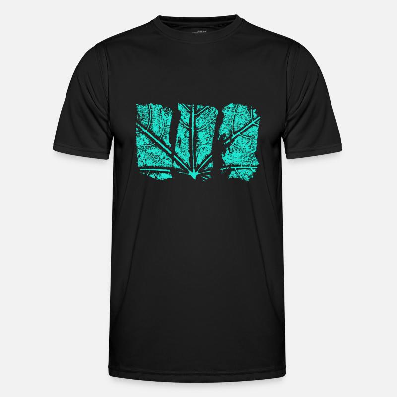 Leaves Structure - Abstract Pattern - Men's Functional T-Shirt - black