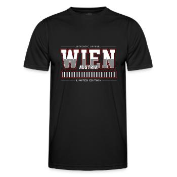 Vienna - Men's Functional T-Shirt - black - Front - AI Model Male 178 dark (178cm)
