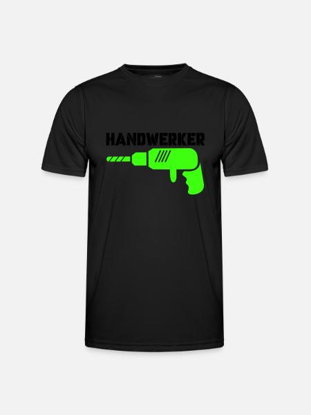 handwerker - Männer Funktions-T-Shirt - Schwarz