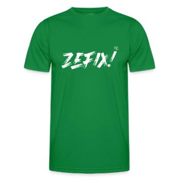 zefix weiß - Männer Funktions-T-Shirt - Kelly Green - Vorne - AI Model Male 178 dark (178cm)