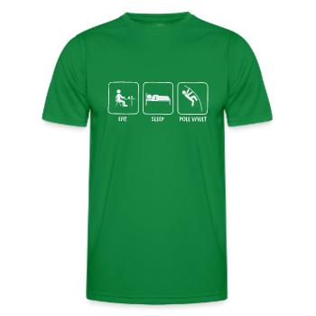 Stabhochspringer-Geschenk - Männer Funktions-T-Shirt - Kelly Green - Vorne - AI Model Male 178 dark (178cm)