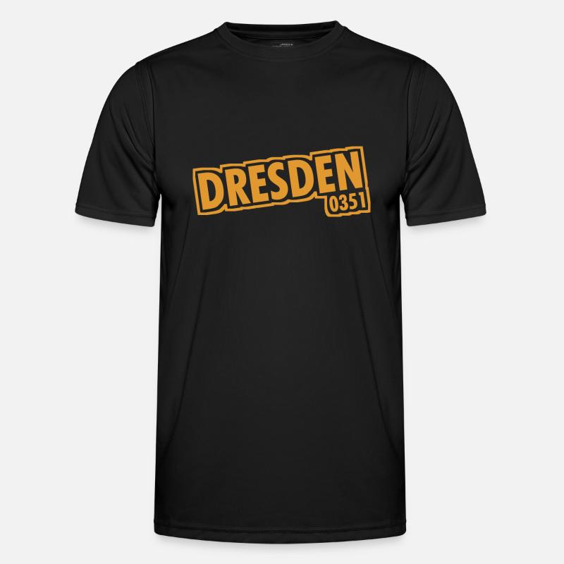 Dresden - 0351 - Area Code - Saxony - Men's Functional T-Shirt - black