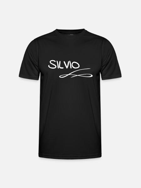 Silvio als Vorname - Männer Funktions-T-Shirt - Schwarz