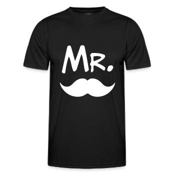 Mr Braut Ehemann Ehe Bräutigam Hochzeit Geschenk - Männer Funktions-T-Shirt - Schwarz - Vorne - AI Model Male 178 dark (178cm)