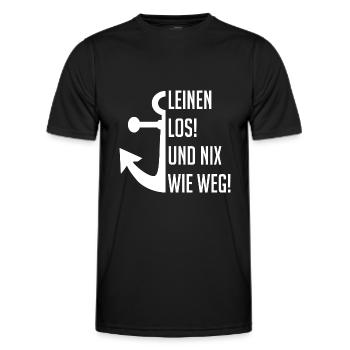 Leinen los! - Männer Funktions-T-Shirt - Schwarz - Vorne - AI Model Male 178 dark (178cm)