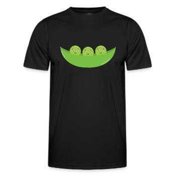 pois Français - T-shirt sport Homme - noir - Devant - AI Model Male 178 dark (178cm)