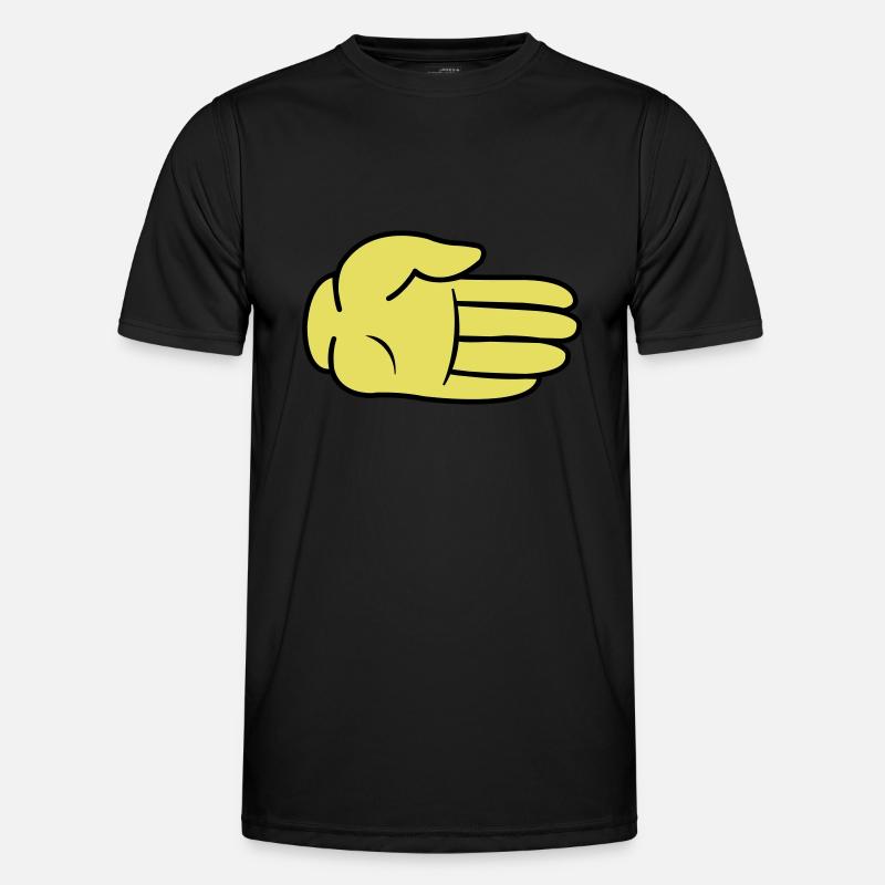 Hand Comic - Männer Funktions-T-Shirt - Schwarz