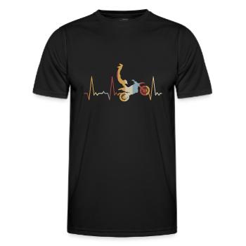 Herzschlag Motocross - Männer Funktions-T-Shirt - Schwarz - Vorne - AI Model Male 178 dark (178cm)