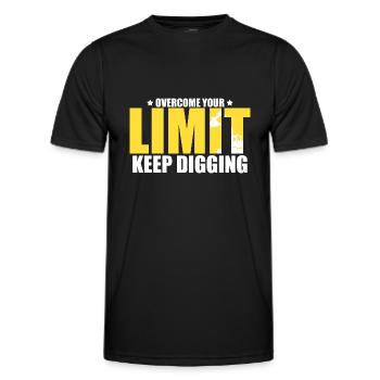 Excavator driver for excavator reverse drivers - Men's Functional T-Shirt - black - Front - AI Model Male 178 dark (178cm)
