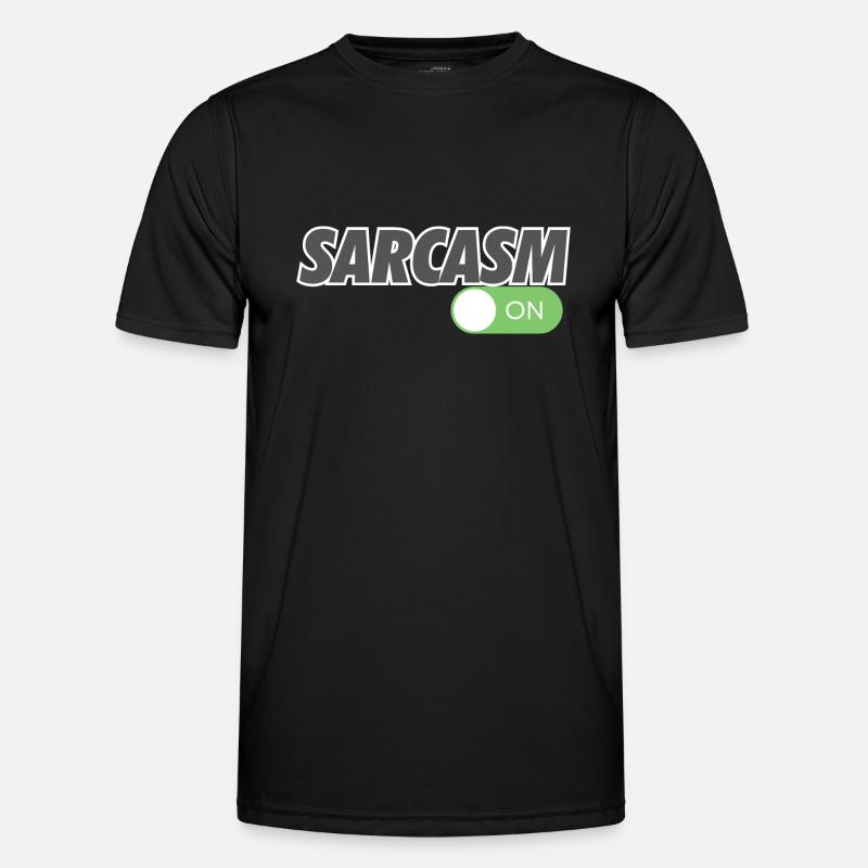 SARCASM ON - Männer Funktions-T-Shirt - Schwarz