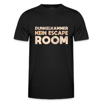 Dunkelkammer, Kein Escape Room - Männer Funktions-T-Shirt - Schwarz - Vorne - AI Model Male 178 dark (178cm)