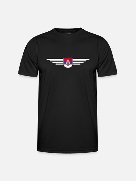 Design Serbie – Fierté et passion - T-shirt sport Homme - noir