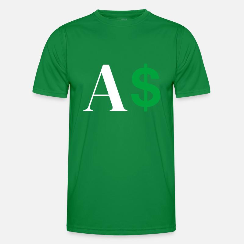 Dollar-Buchstabe Männer Funktions-T-Shirt