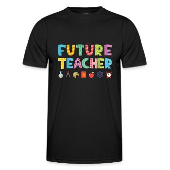 Future Teacher - Männer Funktions-T-Shirt - Schwarz - Vorne - AI Model Male 178 dark (178cm)