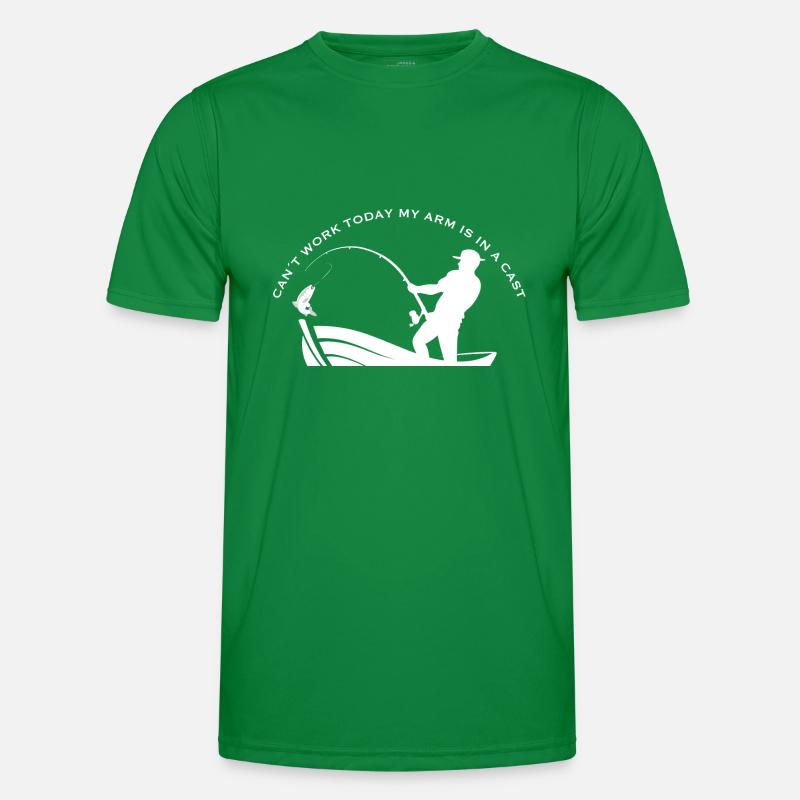 CAN ́T WORK TODAY MY ARM IS IN A CAST - Angler Tee Men's Functional T-Shirt