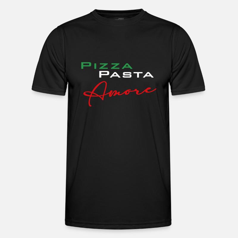 Pizza Pasta Amore Männer Funktions-T-Shirt