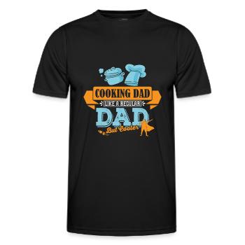 Koch Vater Papa cooler - Männer Funktions-T-Shirt - Schwarz - Vorne - AI Model Male 178 dark (178cm)