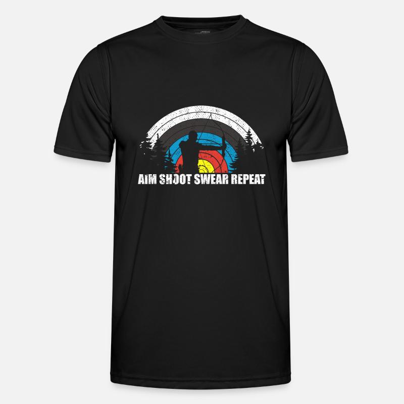Spaß Bogenschießen Bogenjäger Bogenjagd Bogenjagd - Männer Funktions-T-Shirt - Schwarz