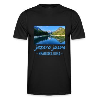Jezero Jasna Lac Kranjska Gora Slovénie - T-shirt sport Homme - noir - Devant - AI Model Male 178 dark (178cm)