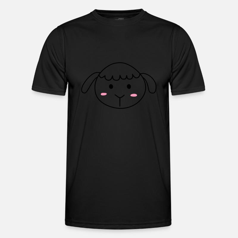 Cute sheep - Männer Funktions-T-Shirt - Schwarz