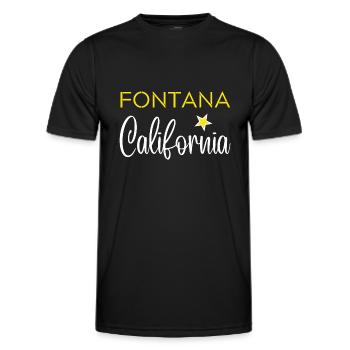 Fontana California - T-shirt sport Homme - noir - Devant - AI Model Male 178 dark (178cm)