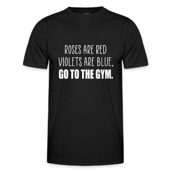 Rosen sind rot Fitnessstudio lustiges Zitat - Männer Funktions-T-Shirt - Schwarz - Vorne - AI Model Male 178 dark (178cm)